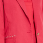 Blazer feminino Thalia Sodi com bolsos cravejados, rosa, tamanho extragrande