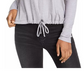 Blusa Self Esteem Juniors com acabamento em renda, cinza, tamanho grande