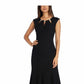 Vestido de festa feminino R &amp; M Richards estilo sereia com decote em V, preto, tamanho 8
