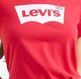 Camiseta Levi's Feminina Plus Size Trendy The Perfect Logo-Graphic Vermelha Tamanho 2X