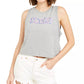 Regata Levi's Cropped Logo Feminina Cinza Tamanho P