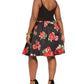 Vestido de malha floral plus size da B Darlin feminino, preto, tamanho 20