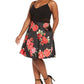 Vestido de malha floral plus size da B Darlin feminino, preto, tamanho 20