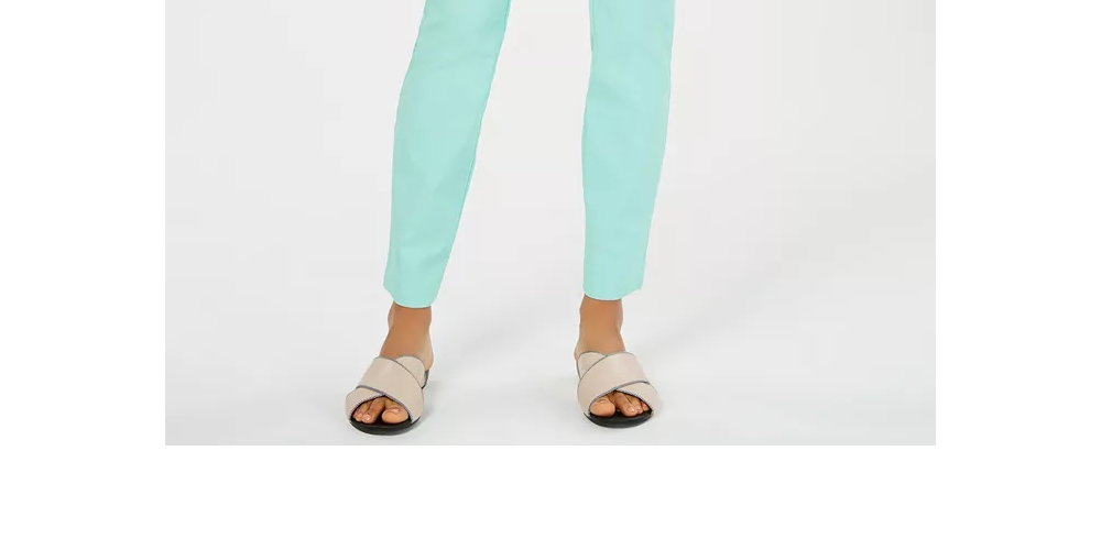 Calça feminina Charter Club Petite Cambridge Tummy-Control Slim-Leg Azul Brilhante Tamanho 18X4.5