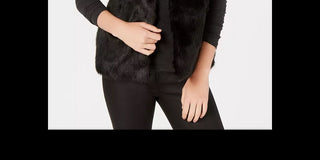 Colete de pele sintética Say What? Junior, preto, tamanho médio