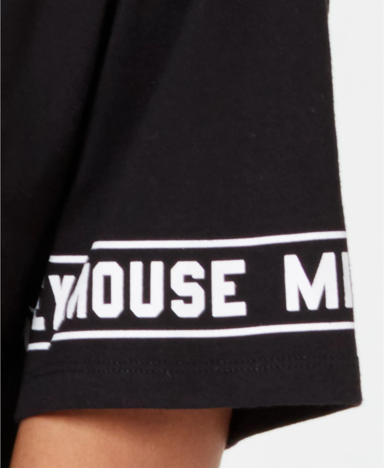 Camiseta com estampa gráfica do Mickey Mouse da Disney Juniors, preta, tamanho extragrande