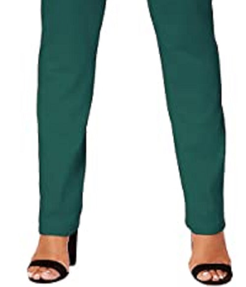 Jeans feminino plus size com controle de barriga e perna justa, estilo &amp; co, verde, tamanho 24