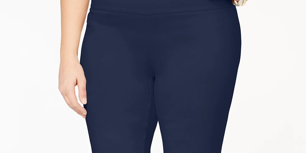 Calça Capri Plus Size Feminina JM Collection Azul Tamanho 2X