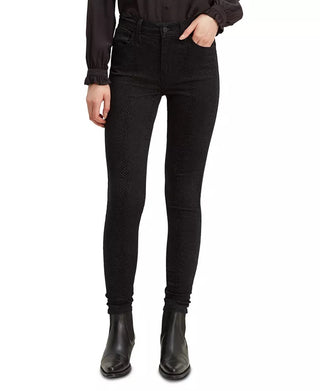 Levi's Women's 720 Python-Print High-Rise Super Skinny Jeans Black Size 30X30