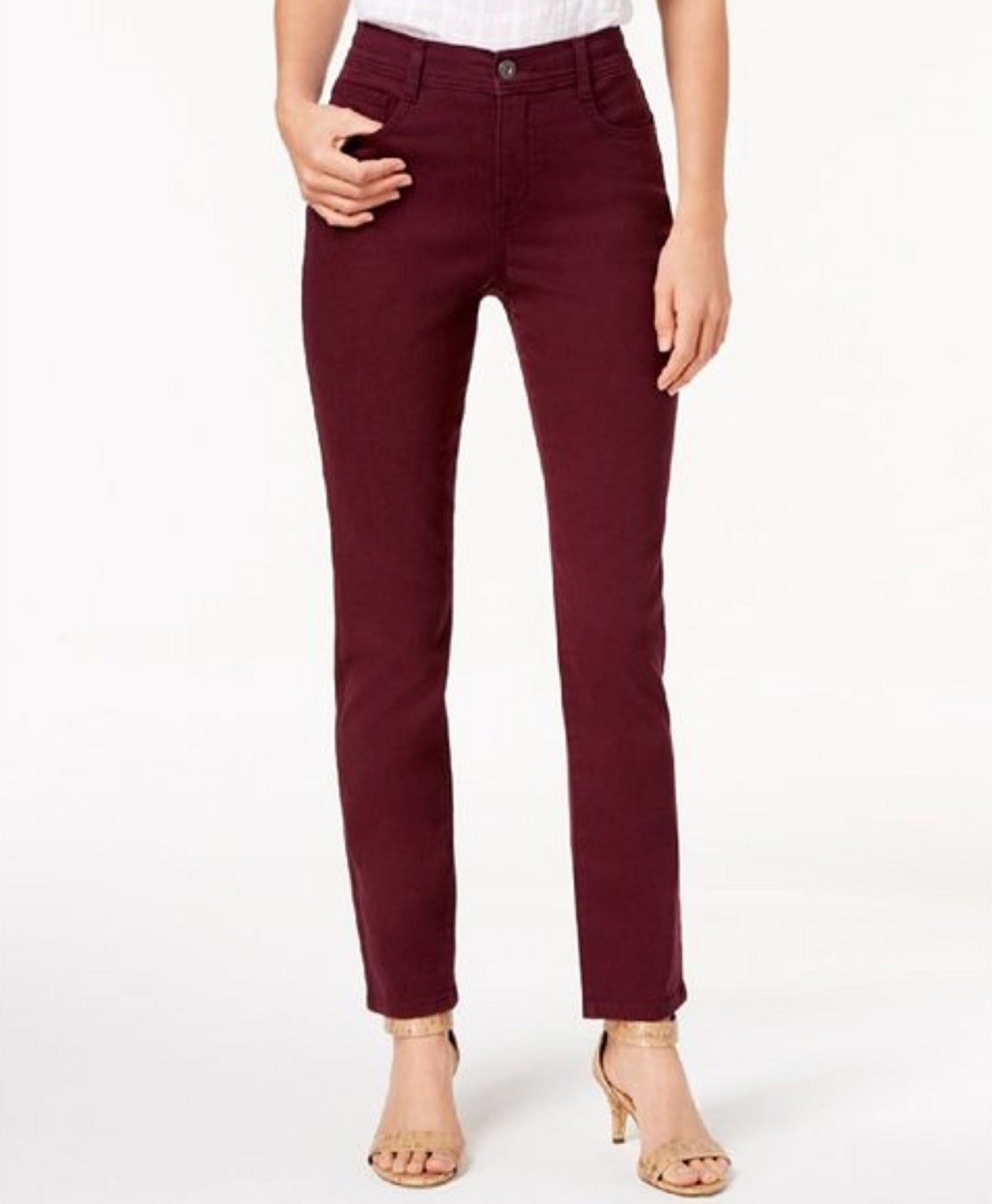 Calça jeans skinny feminina Style &amp; Co Curvy-Fit, roxa, tamanho 12