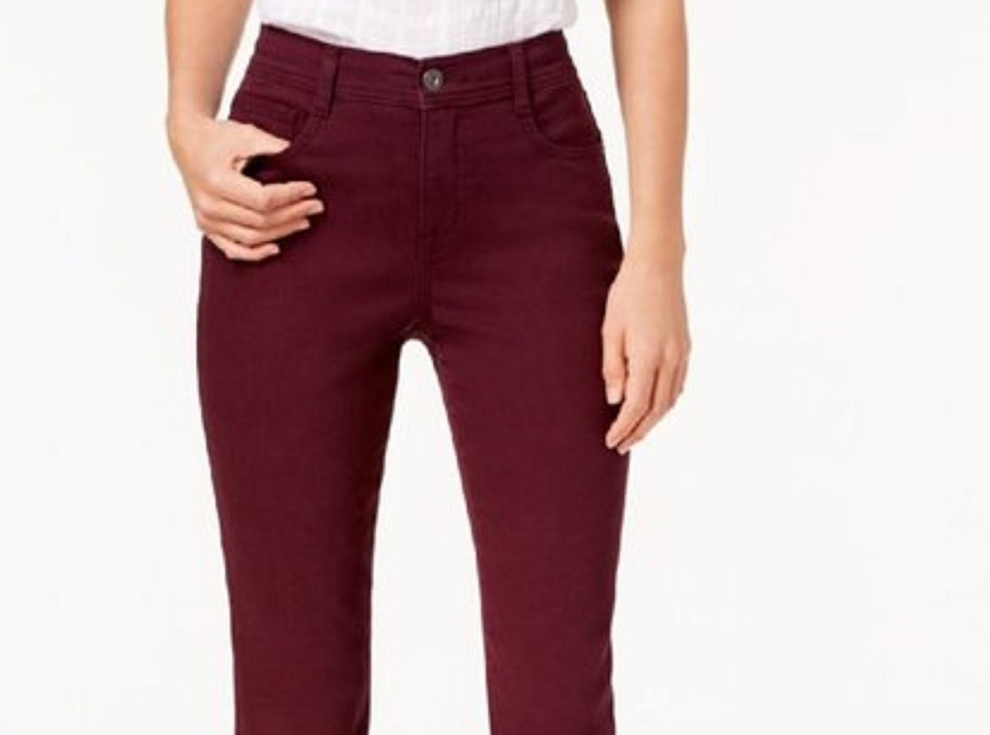 Calça jeans skinny feminina Style &amp; Co Curvy-Fit, roxa, tamanho 12