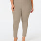 Leggings Ponte com costura plus size femininas Style &amp; Co, marrom, tamanho 24