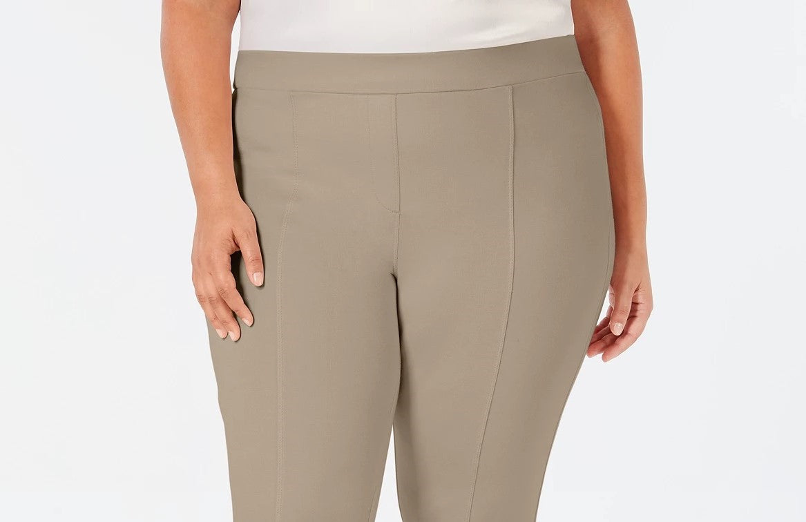 Leggings Ponte com costura plus size femininas Style &amp; Co, marrom, tamanho 24