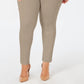 Leggings Ponte com costura plus size femininas Style &amp; Co, marrom, tamanho 24