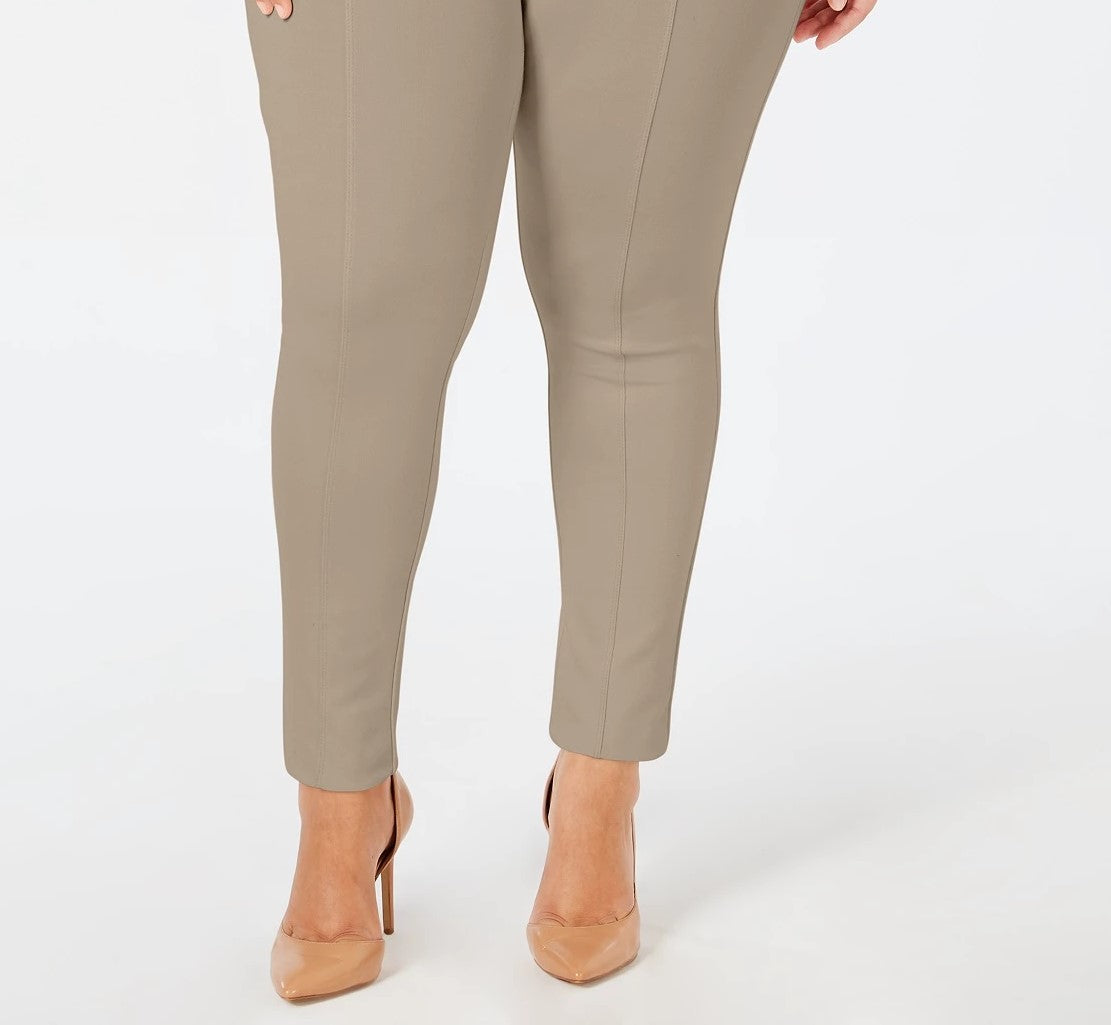 Leggings Ponte com costura plus size femininas Style &amp; Co, marrom, tamanho 24
