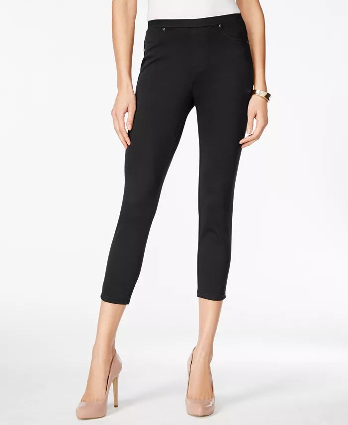 Legging Capri de Sarja Feminina Style &amp; Co Preta Tamanho X-S