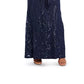 Vestido feminino R &amp; M Richards com lantejoulas e costas abertas, azul-marinho, tamanho 8, pequeno