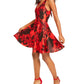 Vestido City Studios Junior com recorte nas costas e ajuste evasê, vermelho, tamanho 13