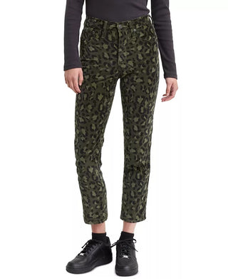 Levi's Women's Limited 724 Printed Cropped Straight-Leg Jeans Green Size 30