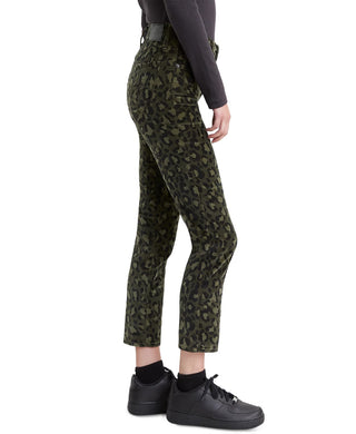 Levi's Women's Limited 724 Printed Cropped Straight-Leg Jeans Green Size 30