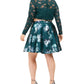 Vestido feminino plus size da City Studios, 2 peças, com renda e estampa floral, verde, tamanho 18W