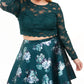 Vestido feminino plus size da City Studios, 2 peças, com renda e estampa floral, verde, tamanho 18W