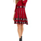 Vestido suéter estampado feminino Taylor, tamanho médio, vermelho, grande