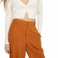 Cardigan feminino Danielle Bernstein com manga bufante, tamanho natural, médio