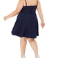 Vestido plus size estilo coração feminino da City Studios, tamanho marinho, pequeno e pequeno