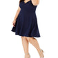 Vestido plus size estilo coração feminino da City Studios, tamanho marinho, pequeno e pequeno