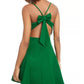 Vestido infantil City Studios com decote nas costas e ajuste evasê, verde médio, tamanho 15