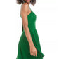 Vestido infantil City Studios com decote nas costas e ajuste evasê, verde médio, tamanho 15