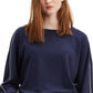 Moletom com gola redonda Levi's Natalie feminino, azul marinho, tamanho grande