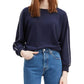 Moletom com gola redonda Levi's Natalie feminino, tamanho azul marinho, extra pequeno