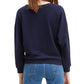 Moletom com gola redonda Levi's Natalie feminino, tamanho azul marinho, extra pequeno