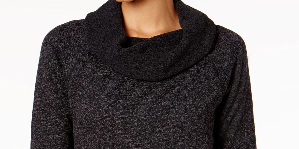 Suéter feminino Ideology com gola alta, preto, tamanho XXG