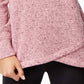 Suéter feminino Ideology com gola alta, rosa, tamanho XX-G