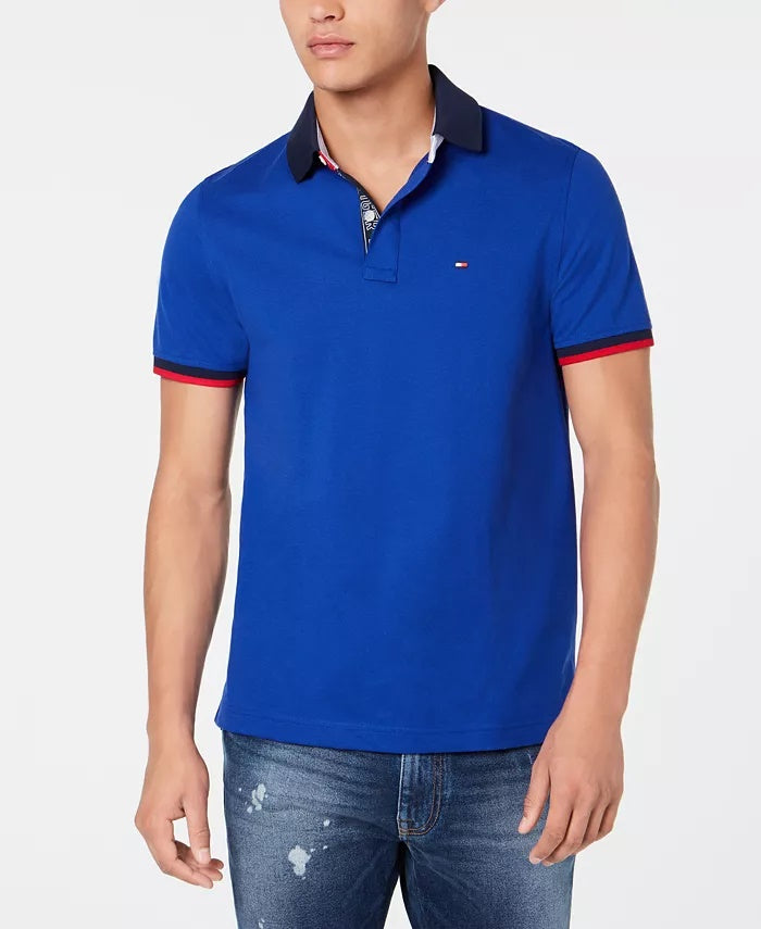 Polo Tommy Hilfiger Kemp Custom Fit Masculino Azul Marinho Tamanho P