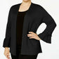 Cardigan feminino Alfani com mangas amarradas, preto, tamanho XXG