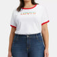Camiseta Levi's Trendy Plus Graphic Ringer Feminina Branca Tamanho 1X