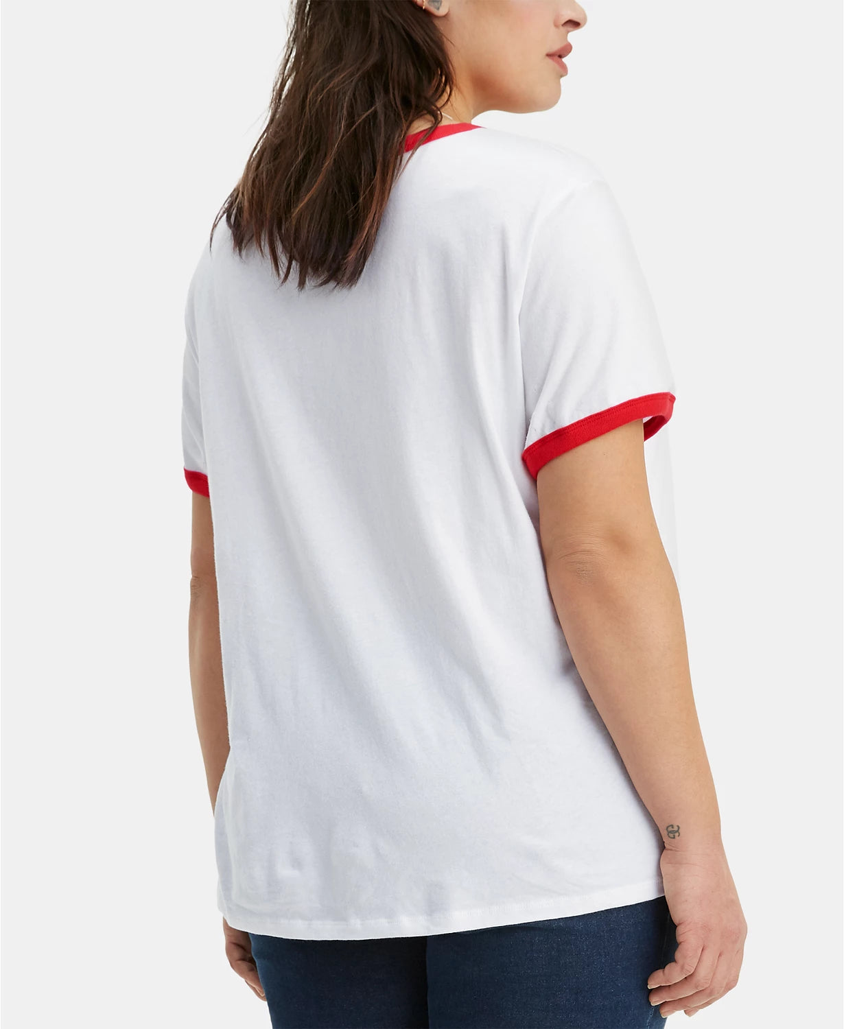 Camiseta Levi's Trendy Plus Graphic Ringer Feminina Branca Tamanho 1X