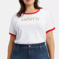 Camiseta Levi's Trendy Plus Graphic Ringer Feminina Branca Tamanho 1X