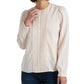 Blusa feminina Lucky Brand Lea Floral Pintuck manga comprida tamanho rosa tamanho pequeno