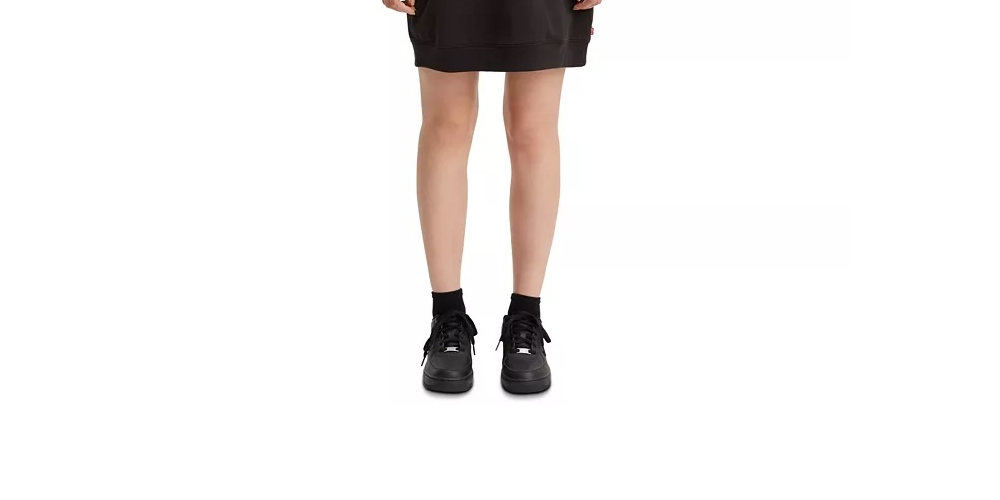 Vestido de moletom feminino Levi's Crew, preto, tamanho X-G