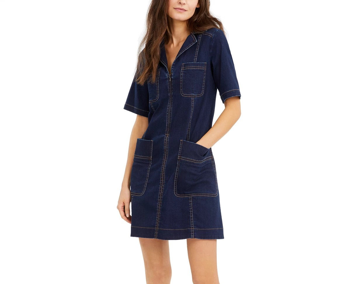 Nanette Lepore Vestido-camisa jeans feminino escuro