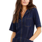 Nanette Lepore Vestido-camisa jeans feminino escuro