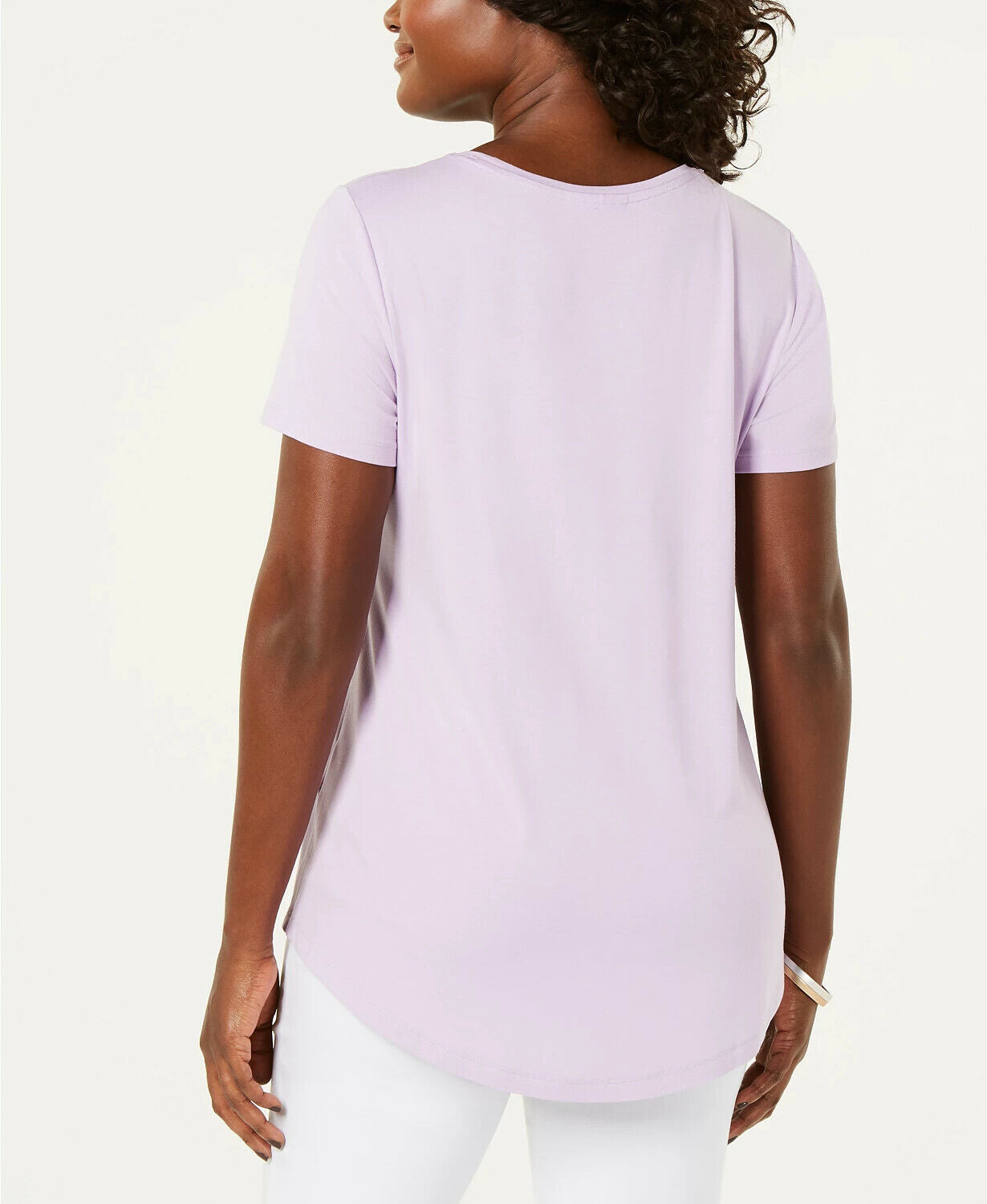 JM Collection Top feminino com decote redondo, roxo, tamanho extra grande
