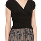 Vestido feminino com estampa floral evasê Sl Fashions, tamanho 10, cor carvão