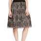 Vestido feminino com estampa floral evasê Sl Fashions, tamanho 10, cor carvão