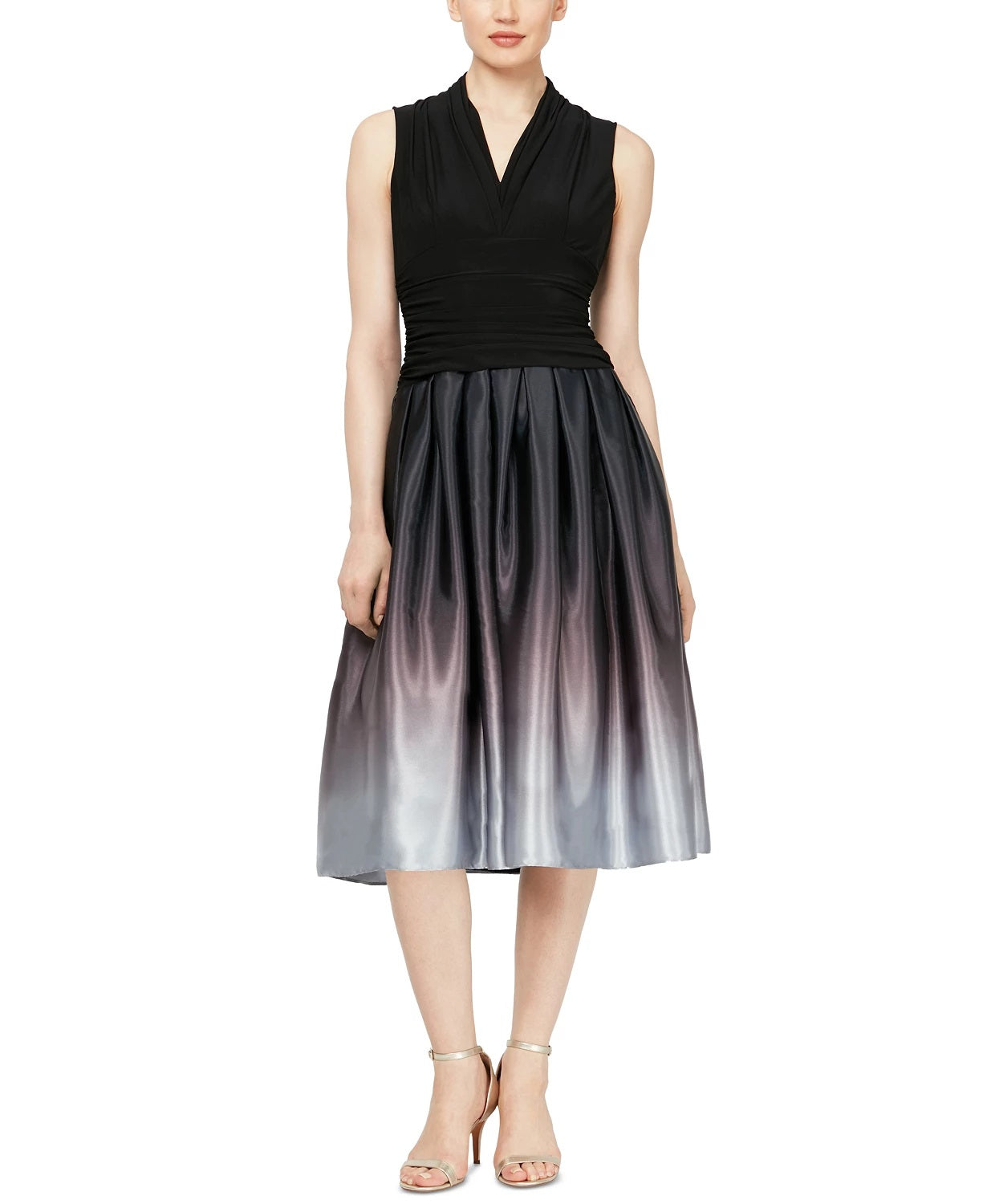 Vestido de festa feminino SL Fashions Ombre preto tamanho 14